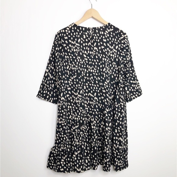 Hayden LA Black with tan spots asymmetrical dress - Picture 8 of 12